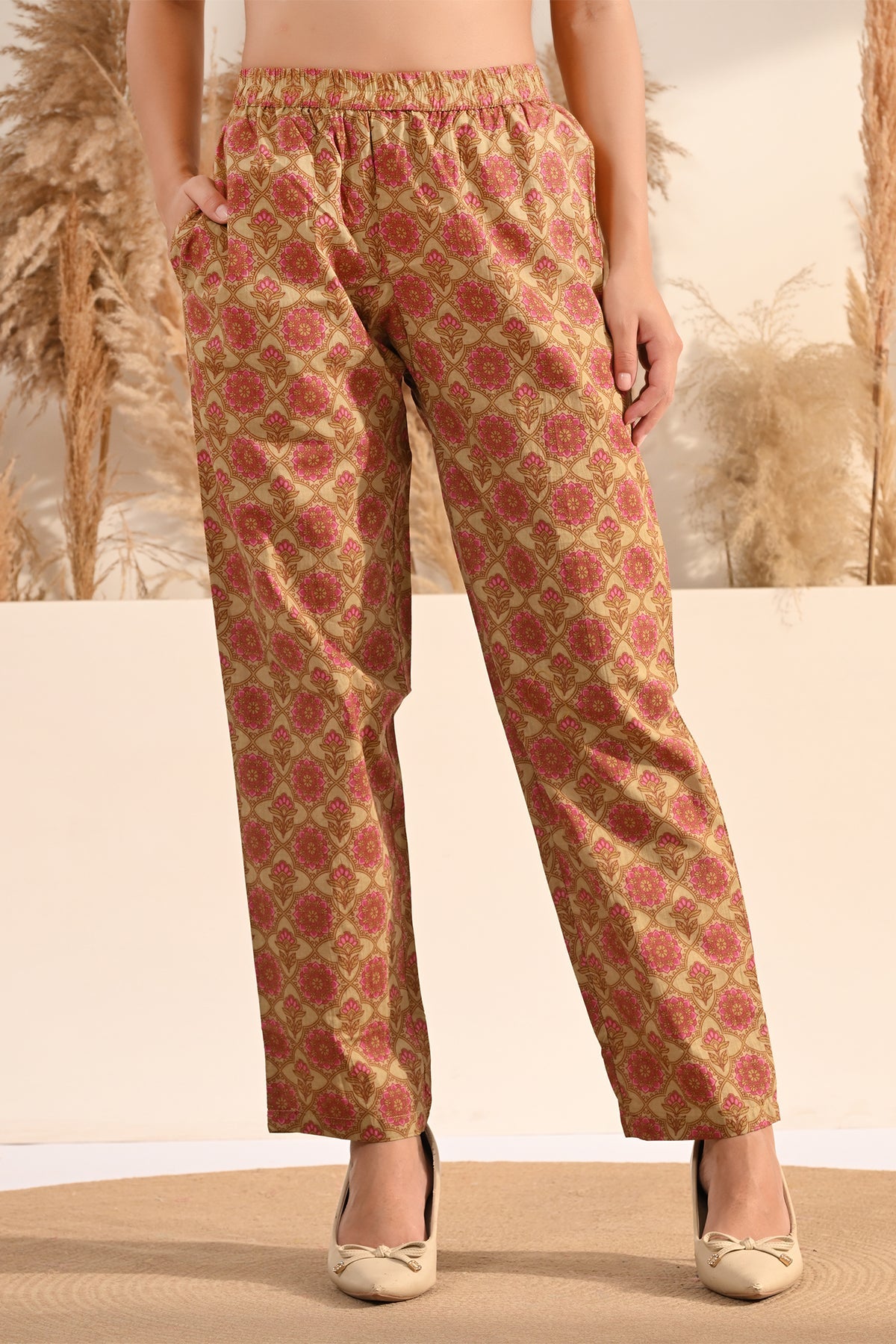 Green Sanganeri Block Printed 3 Pcs Kurta Set