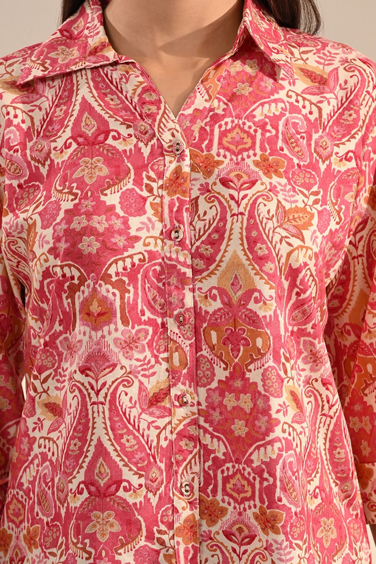 Pink Paisley Printed Top