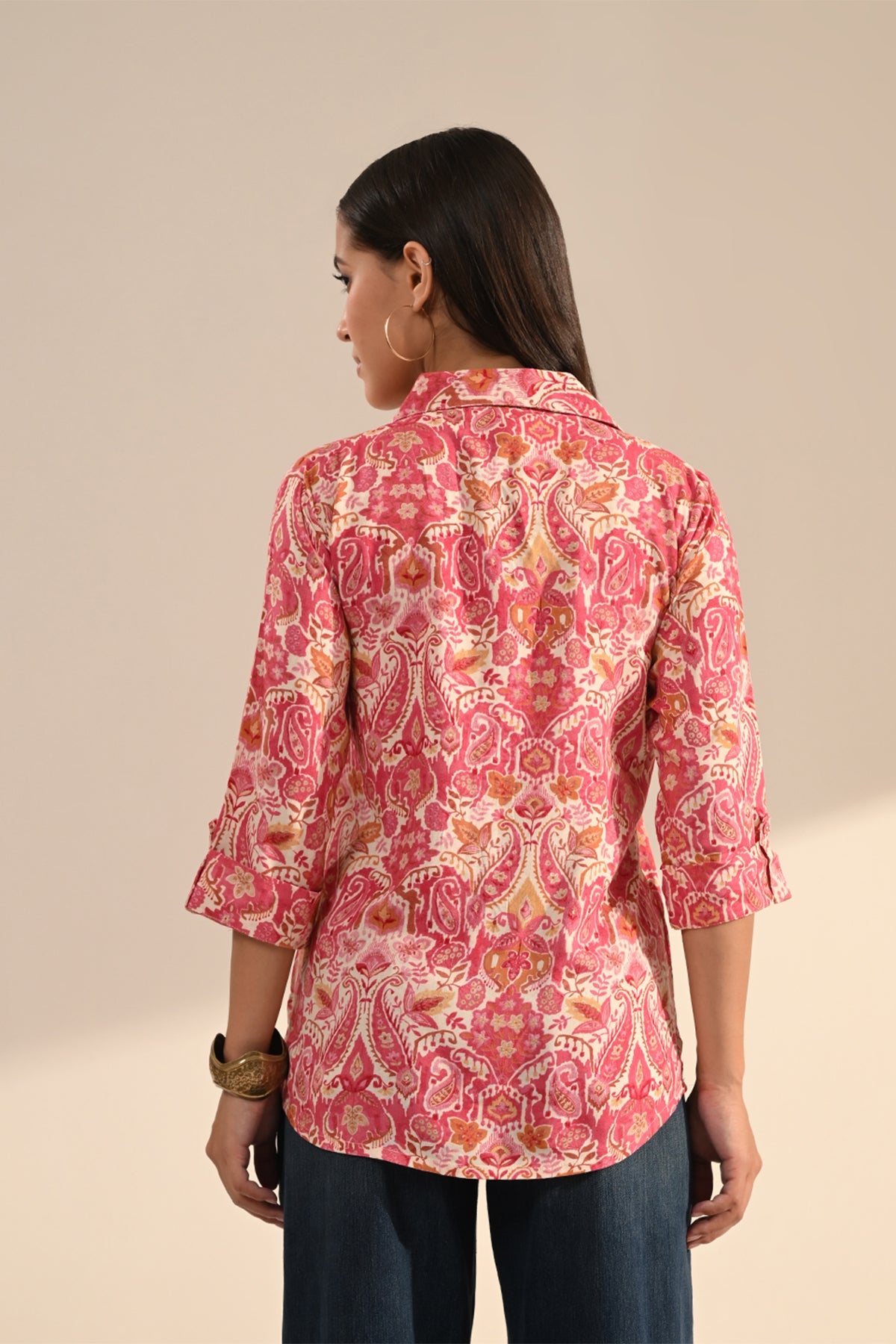 Pink Paisley Printed Top