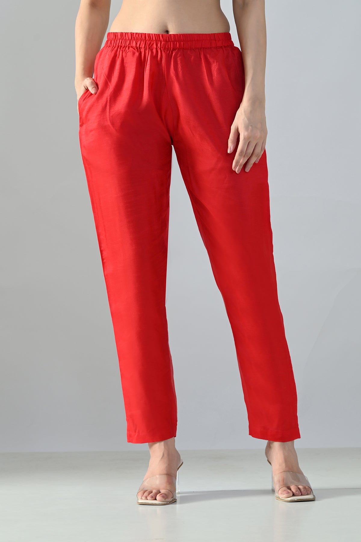 Magenta Printed A-Line Kurta Set