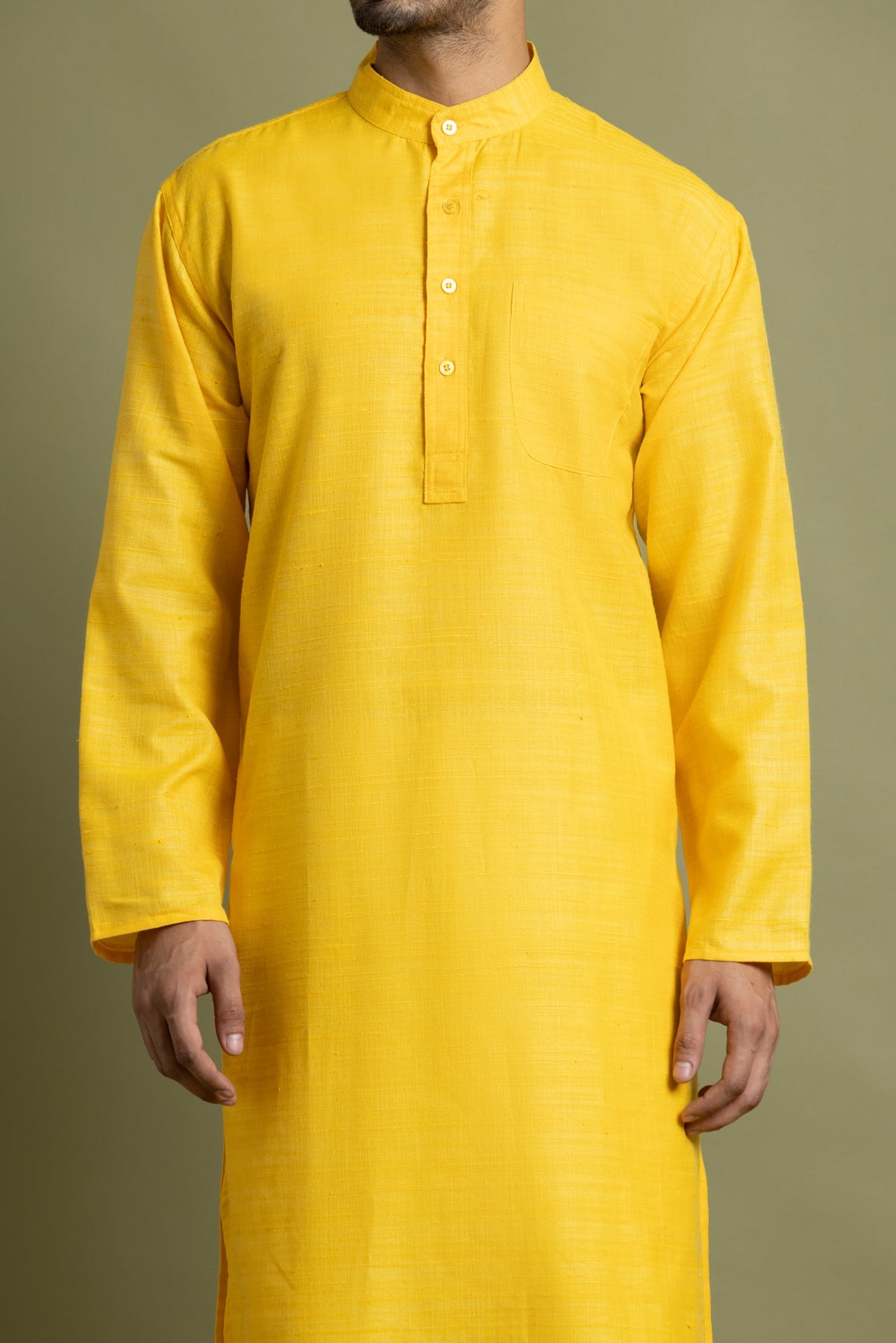 Yellow Handloom Kurta