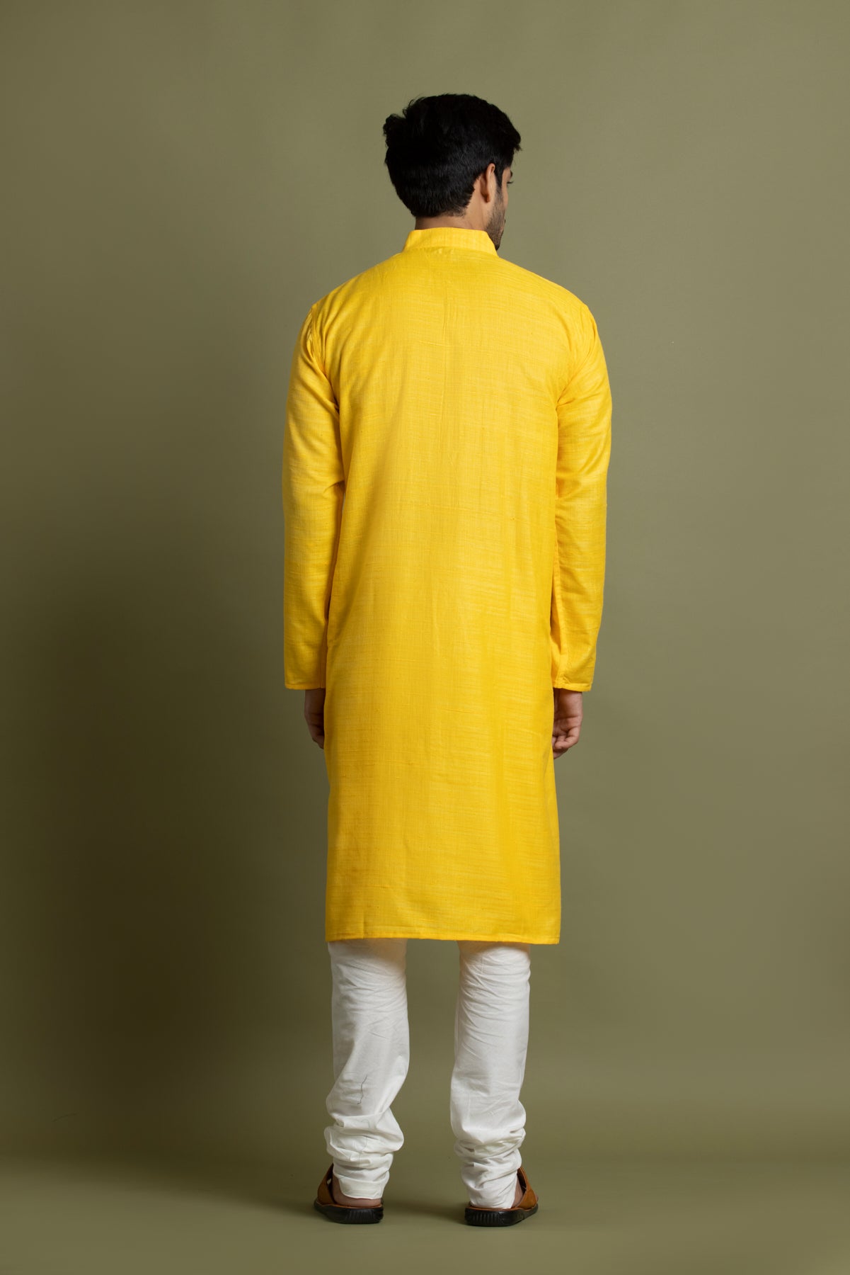 Yellow Handloom Kurta