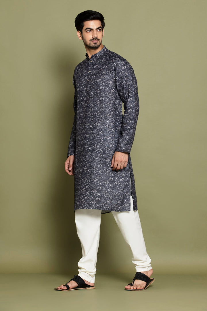 Black Printed Kurta Set