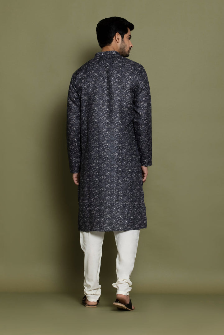 Black Printed Kurta Set