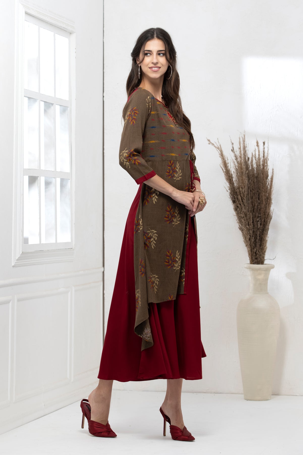 Multi Embroidered  Dress