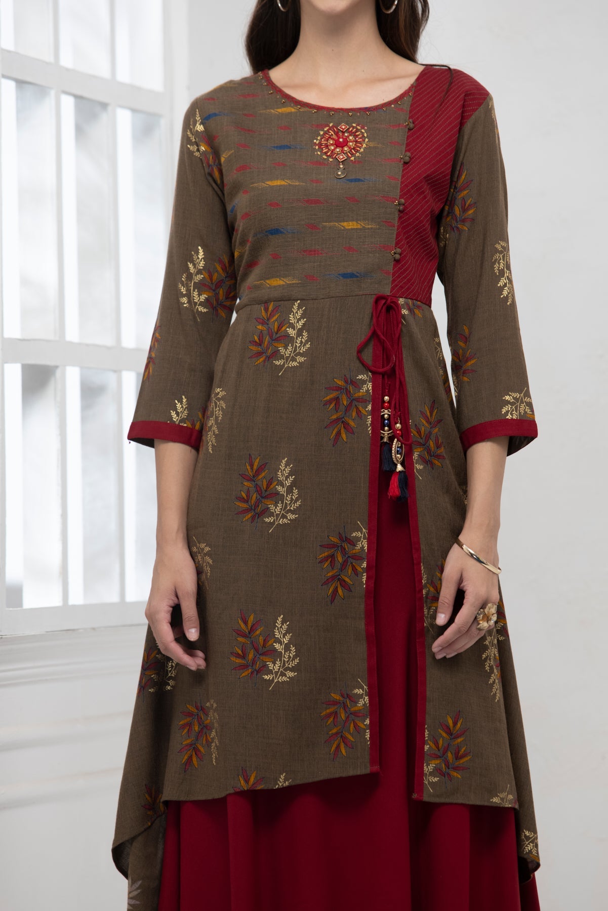 Multi Embroidered  Dress