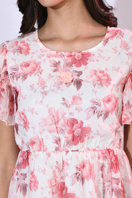 Multi Printed Frill Dress