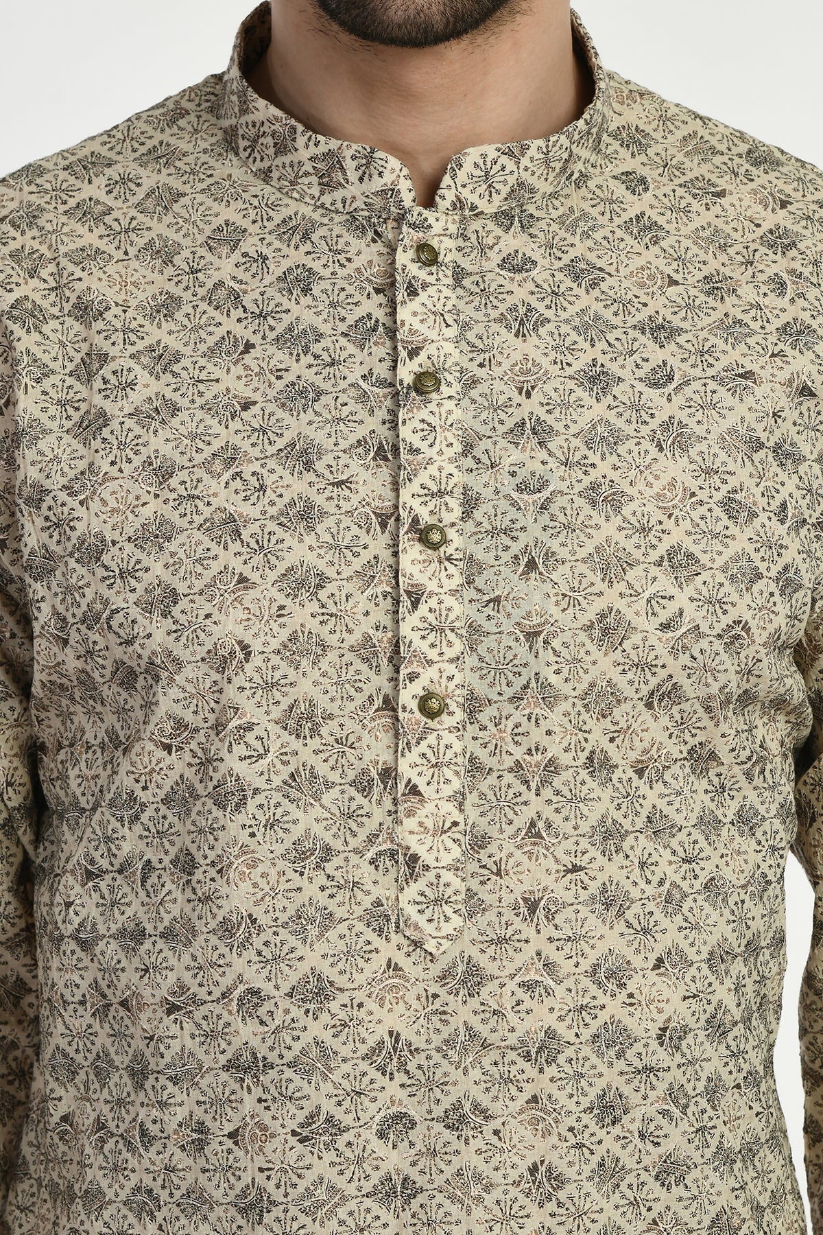 Multi-Coloured Embroidered Kurta Set