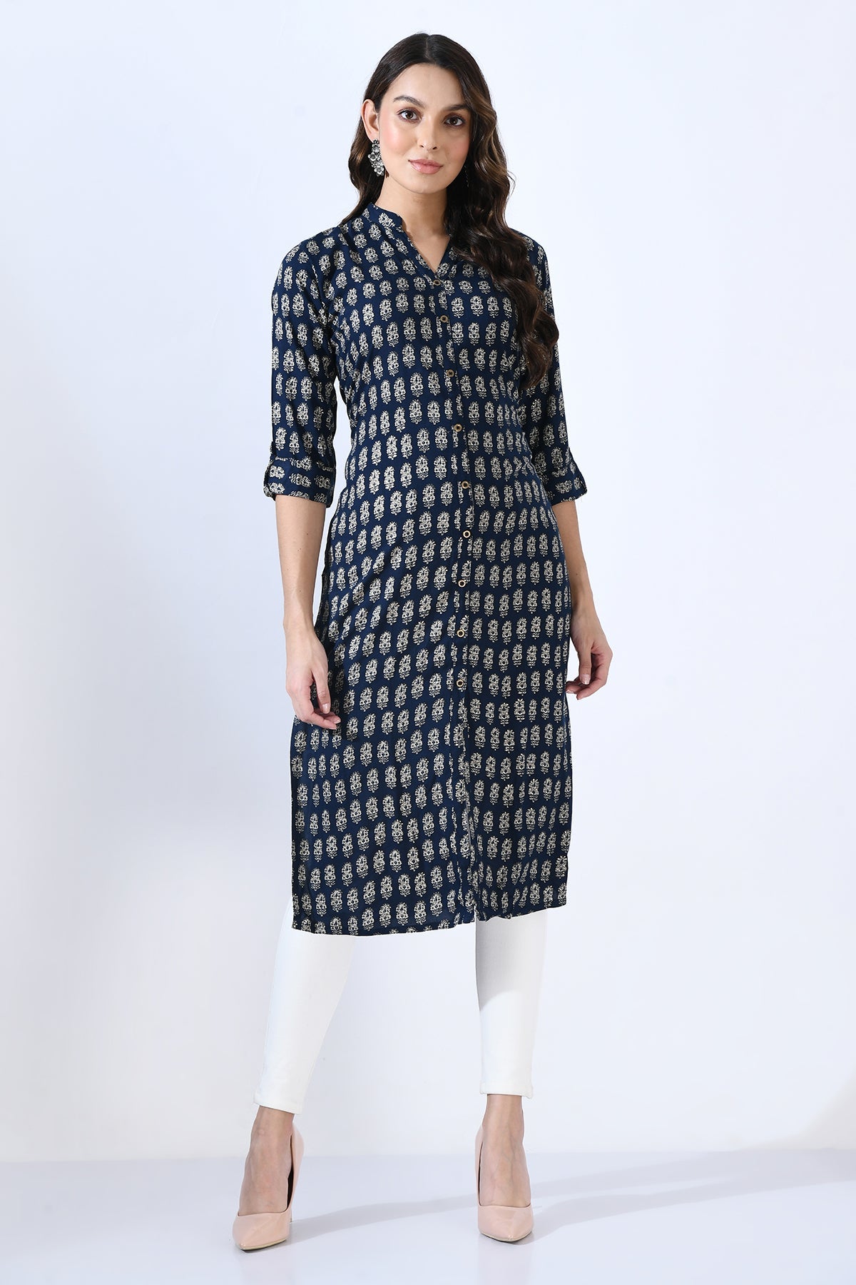 Blue Printed Kurta
