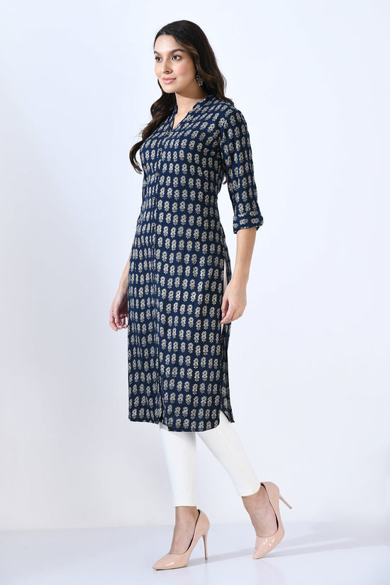 Blue Printed Kurta