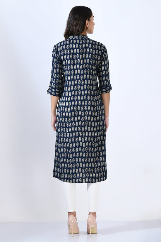 Blue Printed Kurta