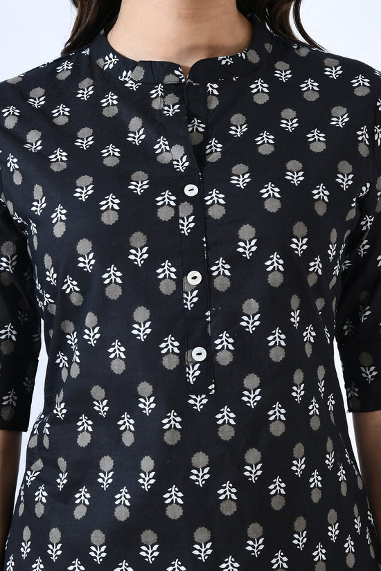 Black Ethnic Printed Top