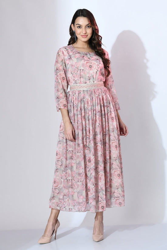 Multi Embellished Frill Dress