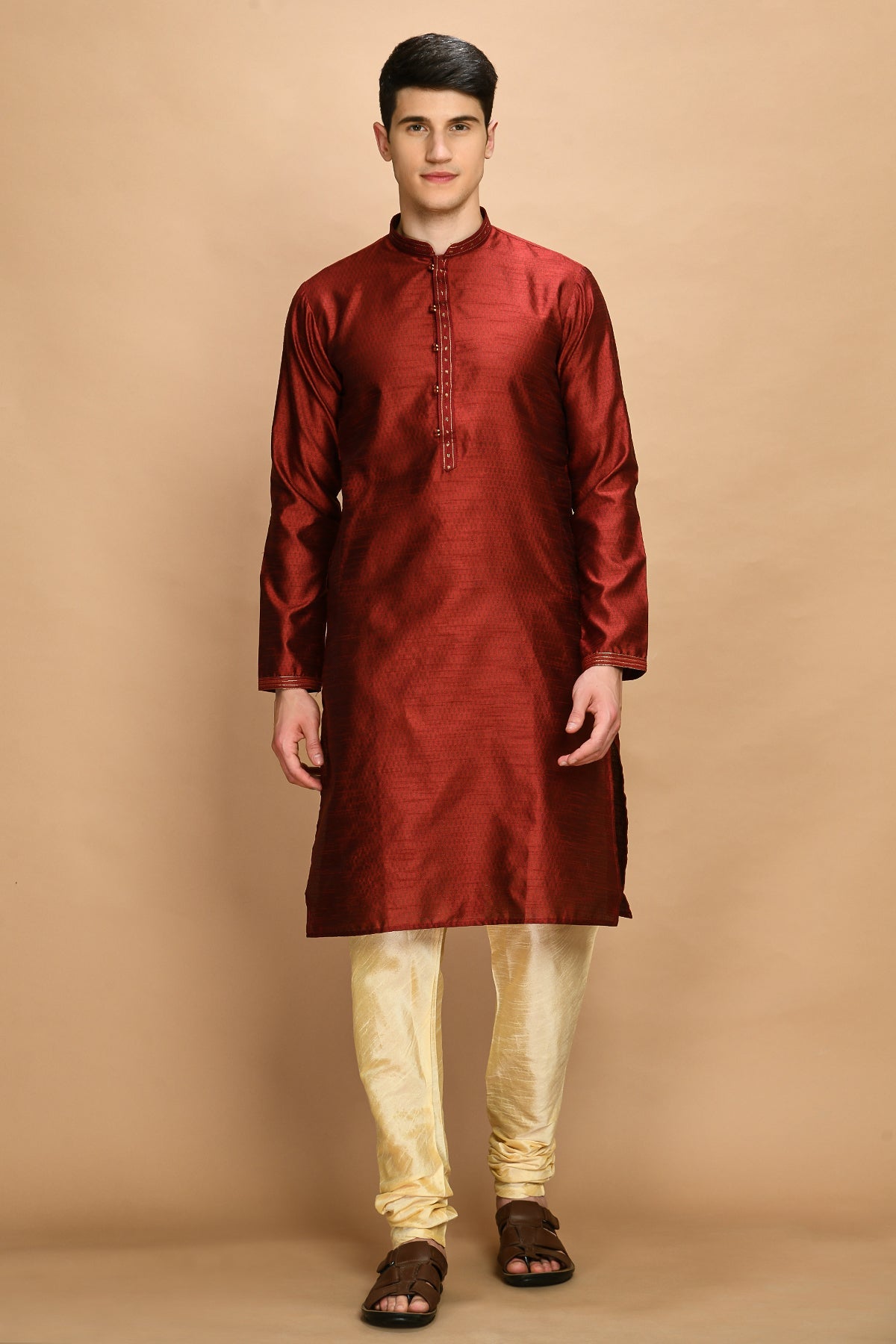 Maroon Kurta Set
