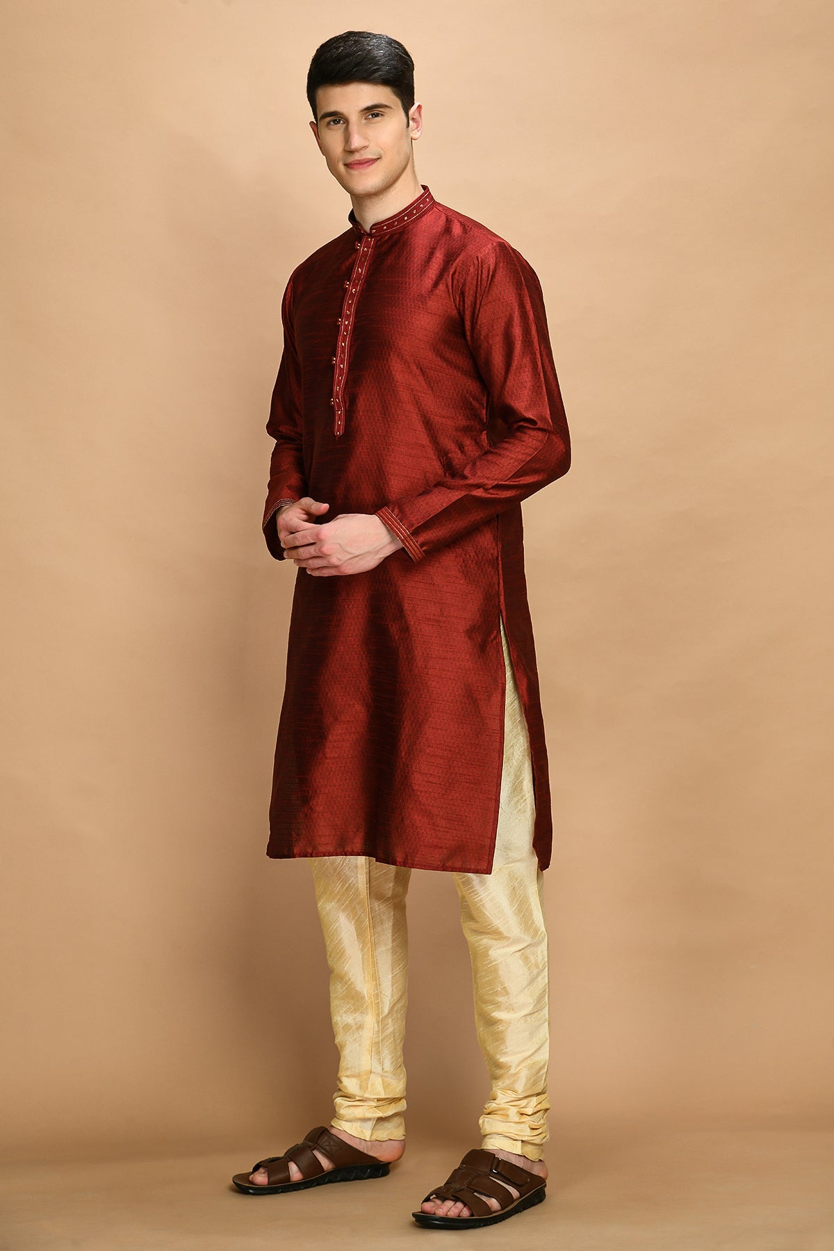 Maroon Kurta Set