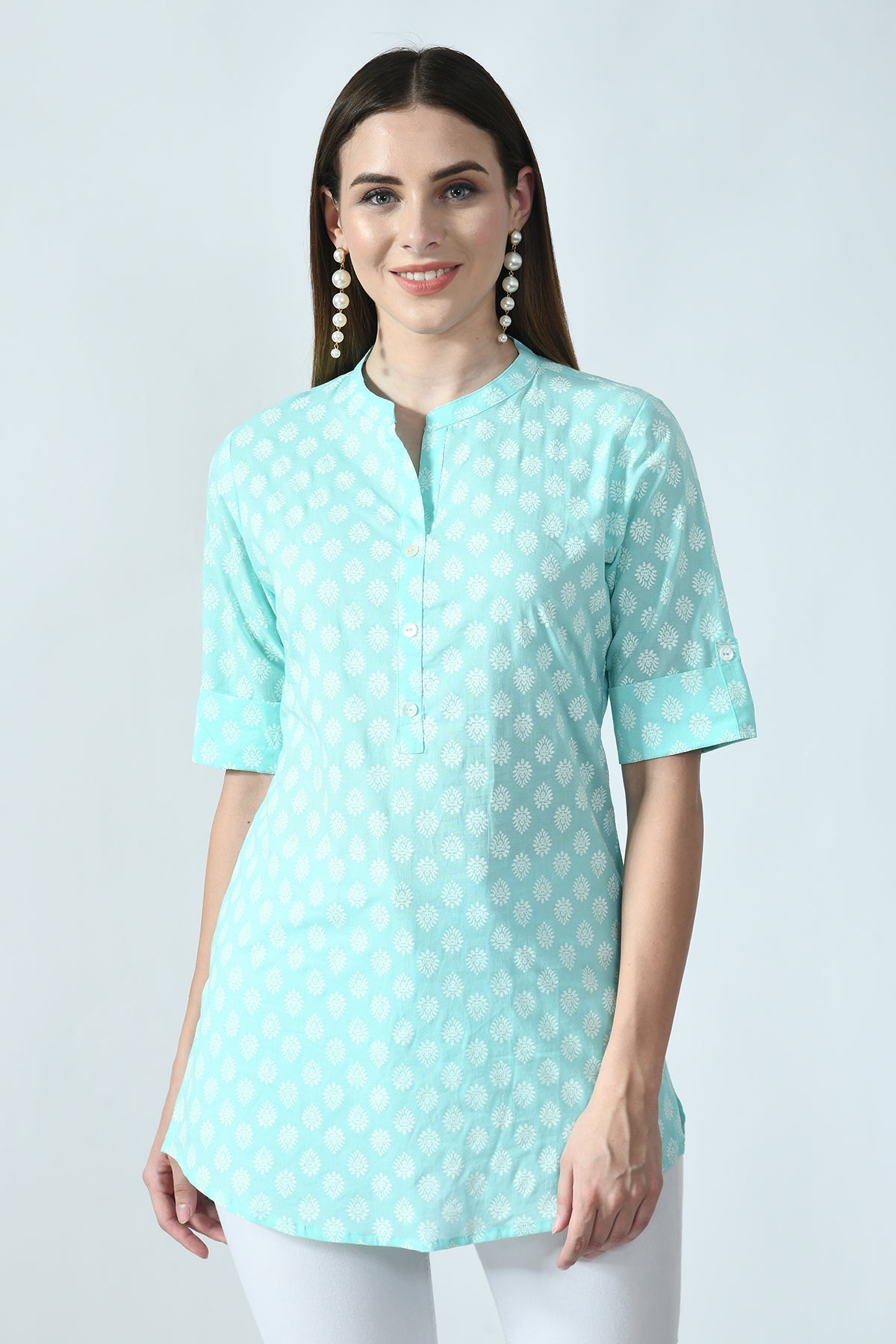 Green Ethnic Printed Top
