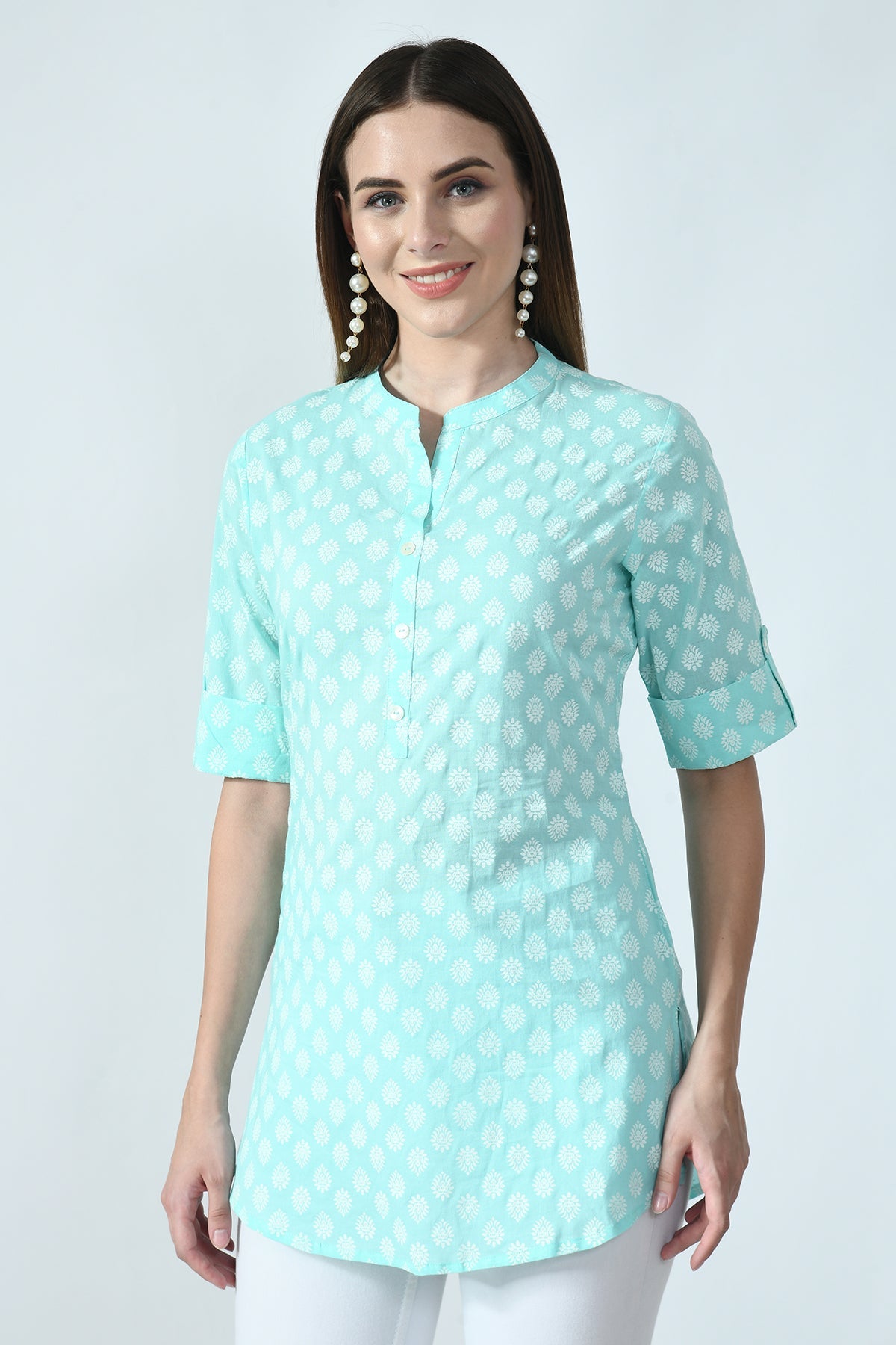 Green Ethnic Printed Top