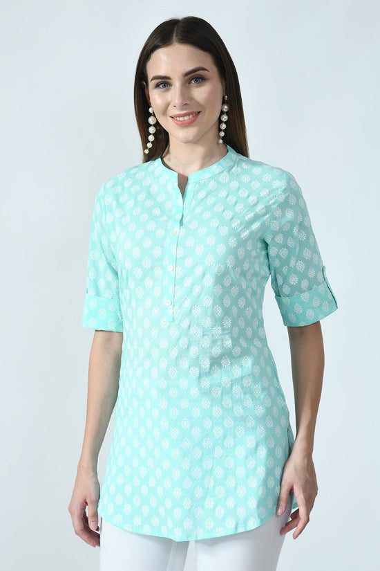 Green Ethnic Printed Top