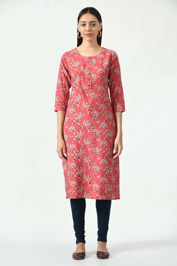 Pink Printed Kurta