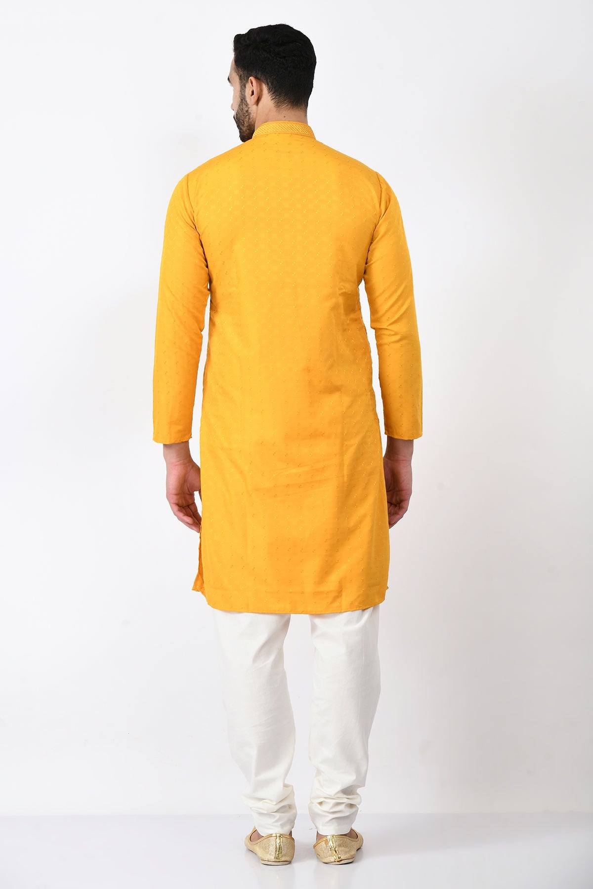 Mustard Ethnic and Embroidered Design Kurta Set
