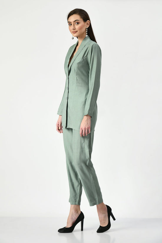 Green Solid Co-Ord Set