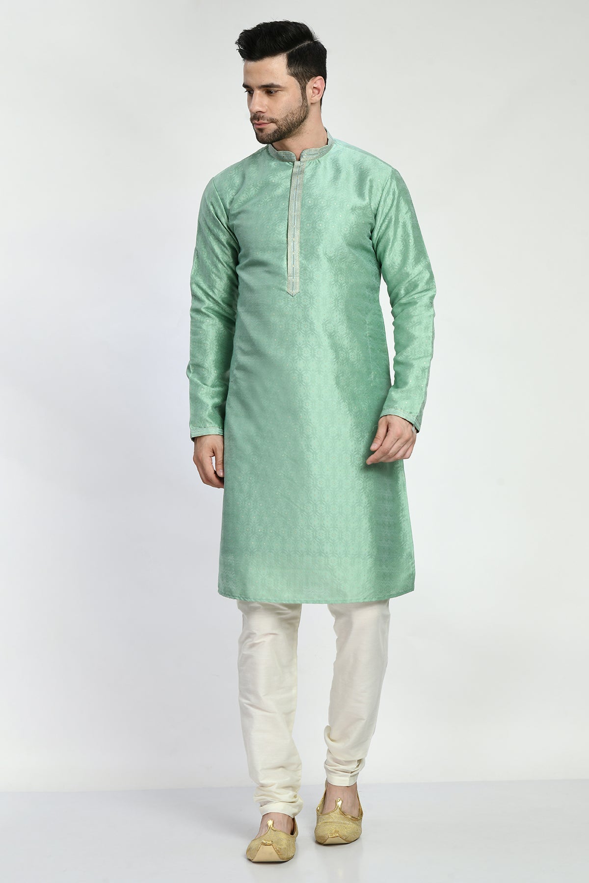 Green Embellished Kurta Set