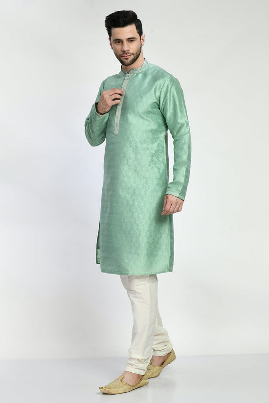 Green Embellished Kurta Set