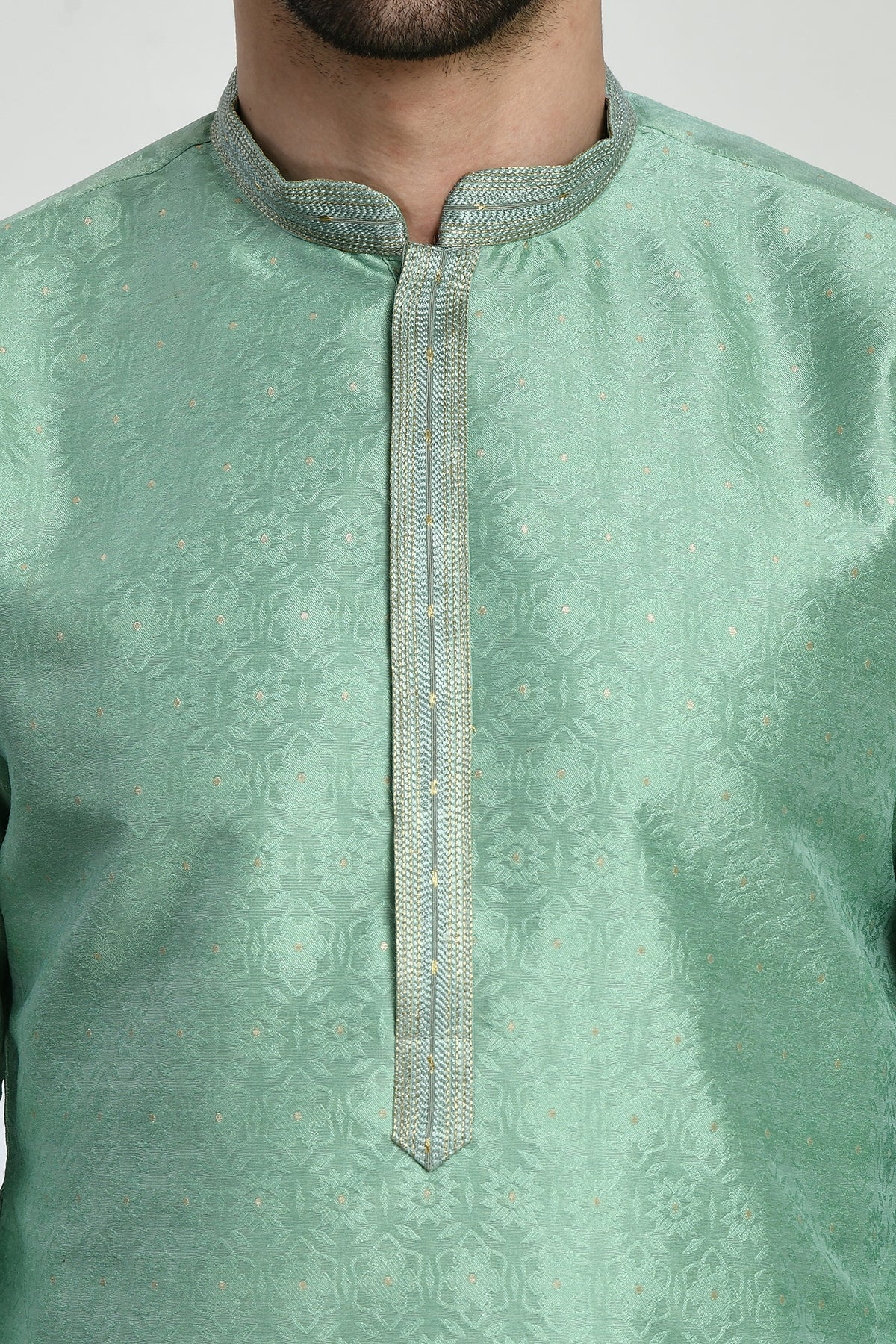 Green Embellished Kurta Set