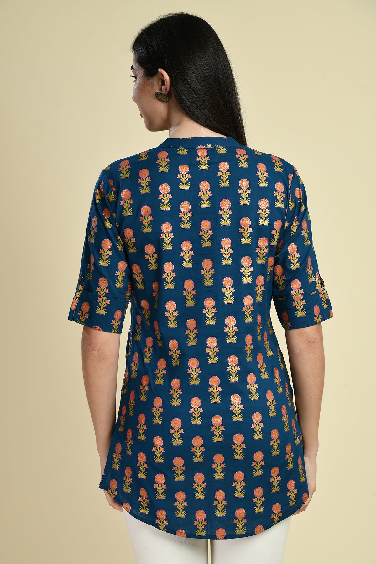 Blue Ethnic Printed Top
