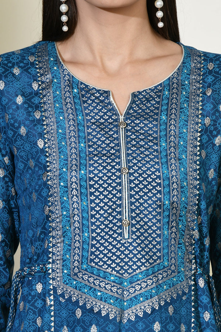 Blue Printed Kurta