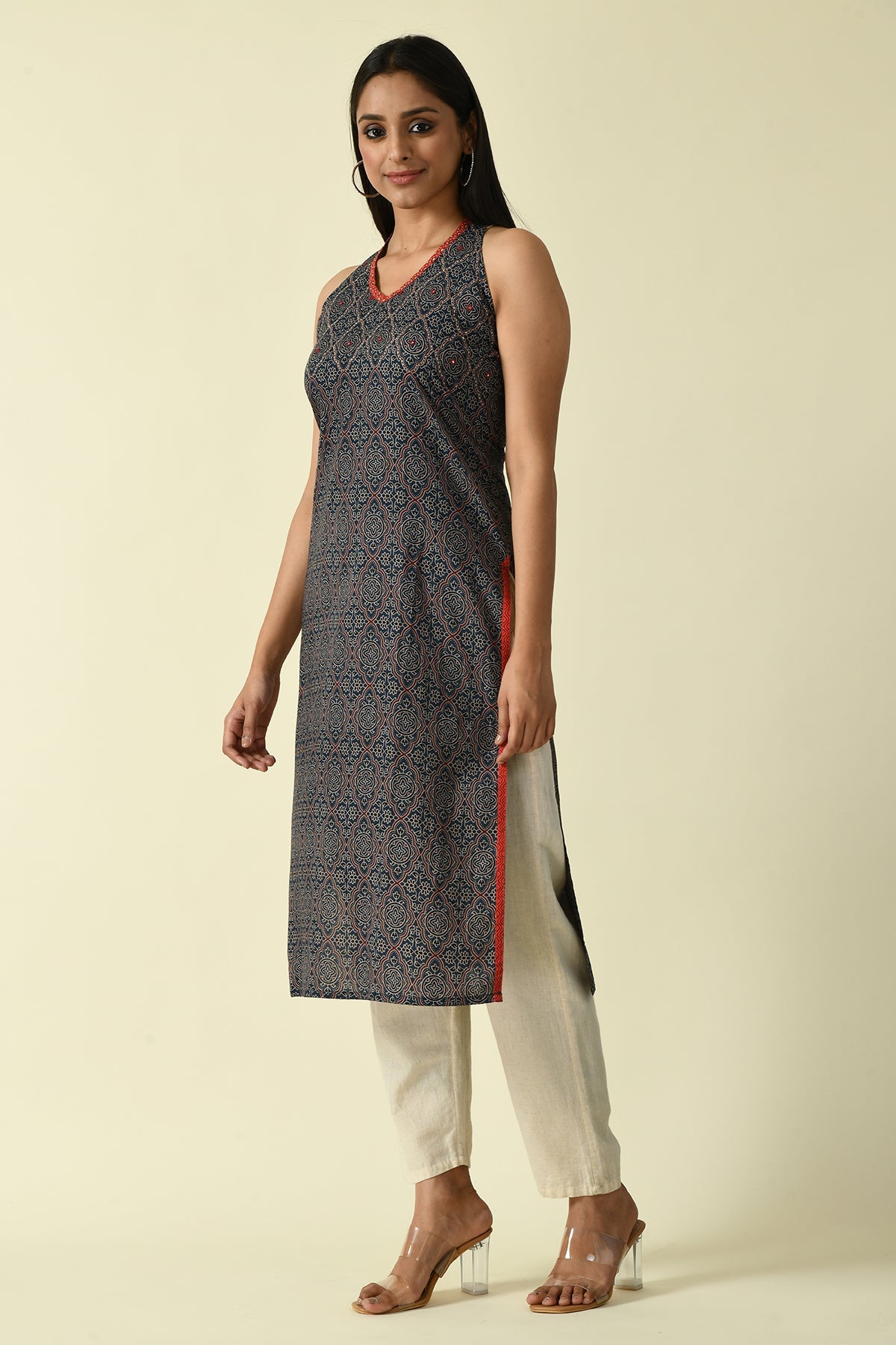 Blue Printed Kurta