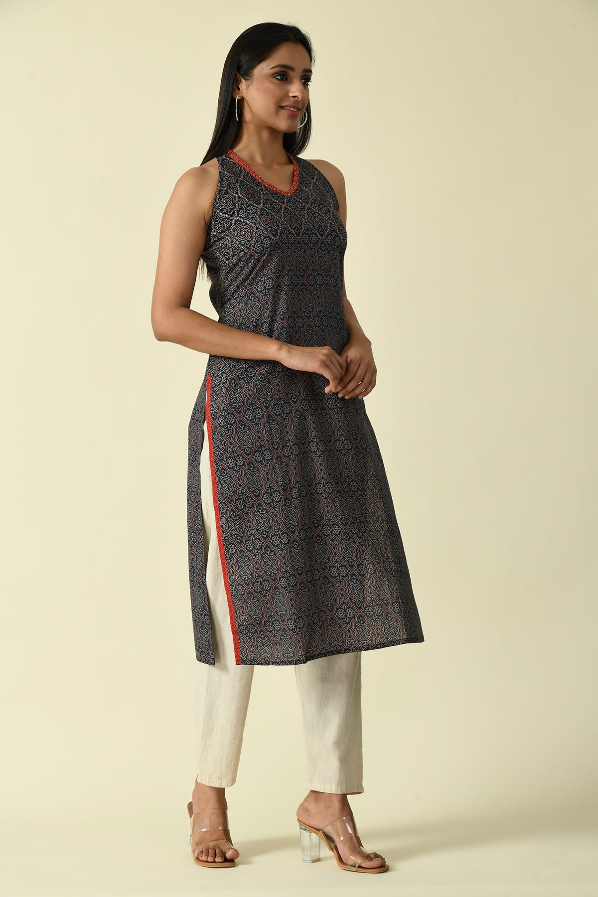 Blue Printed Kurta