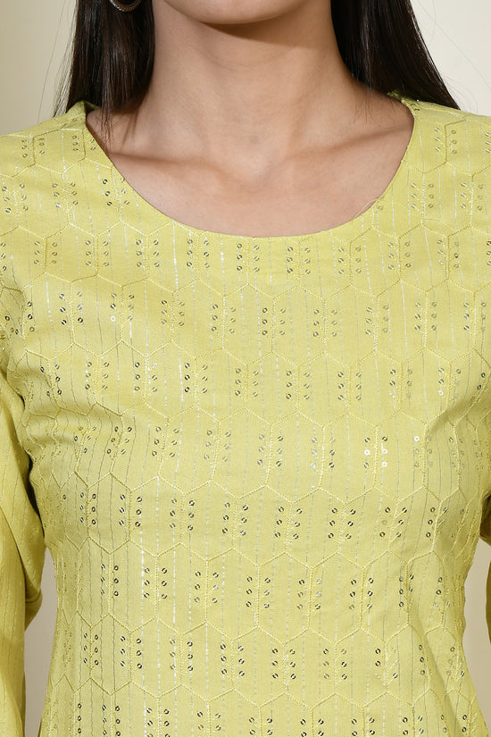 Yellow Solid Embroidered Top