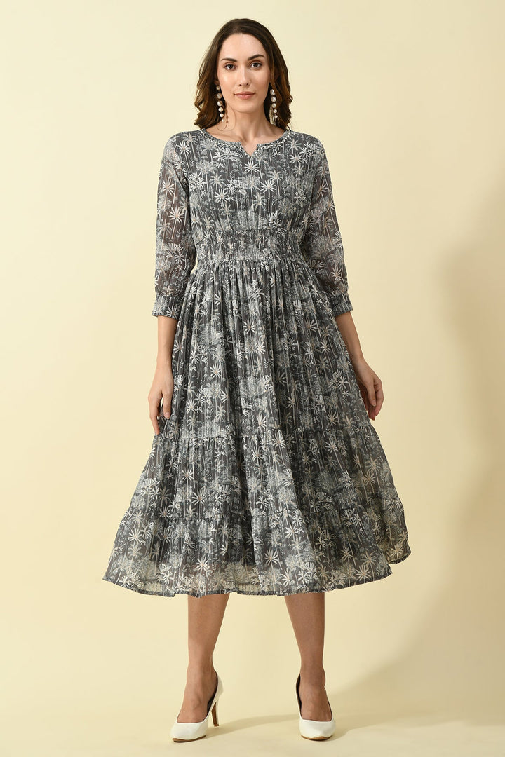 Green Printed Dress