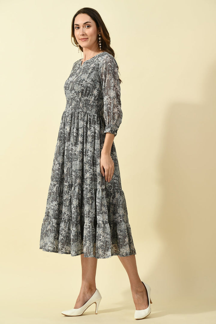 Green Printed Dress