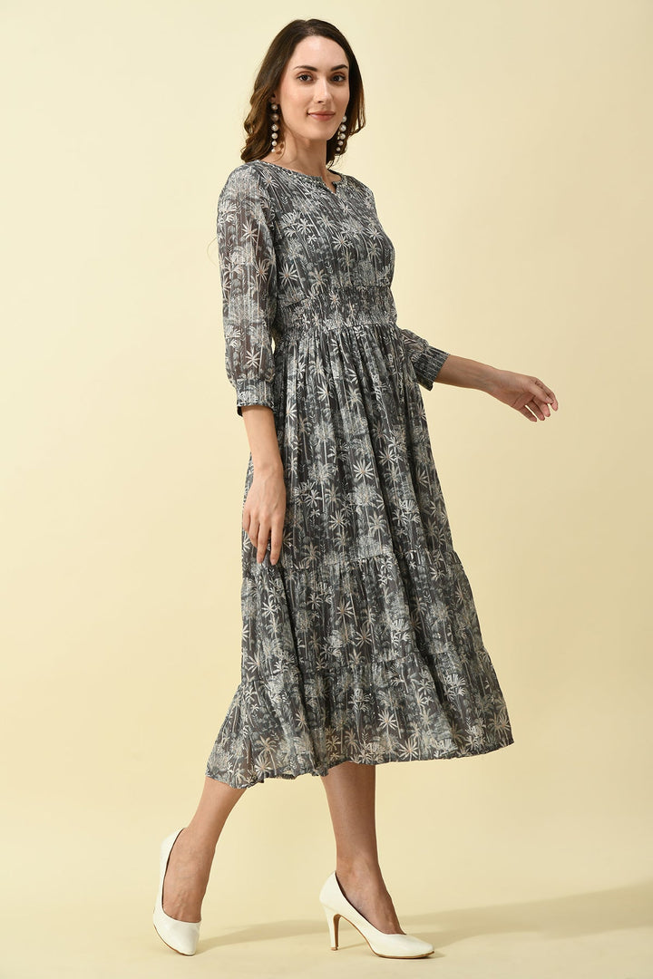 Green Printed Dress