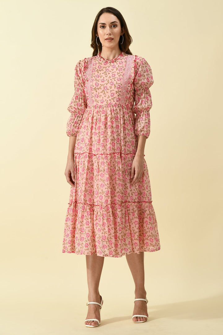 Pink Printed Dress