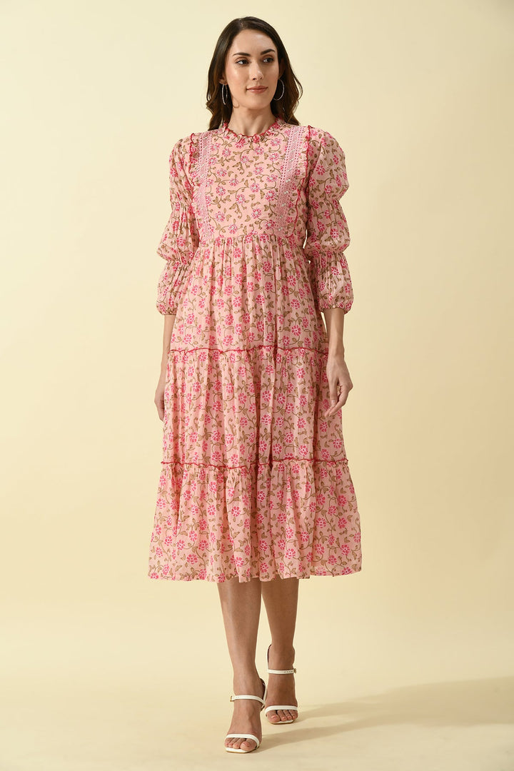 Pink Printed Dress
