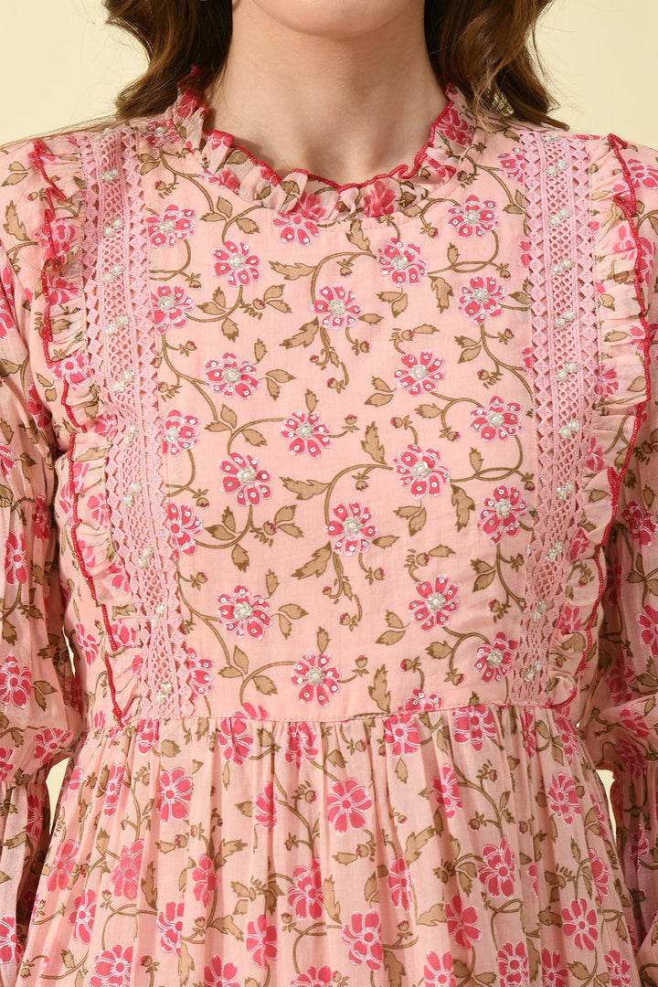 Pink Printed Dress