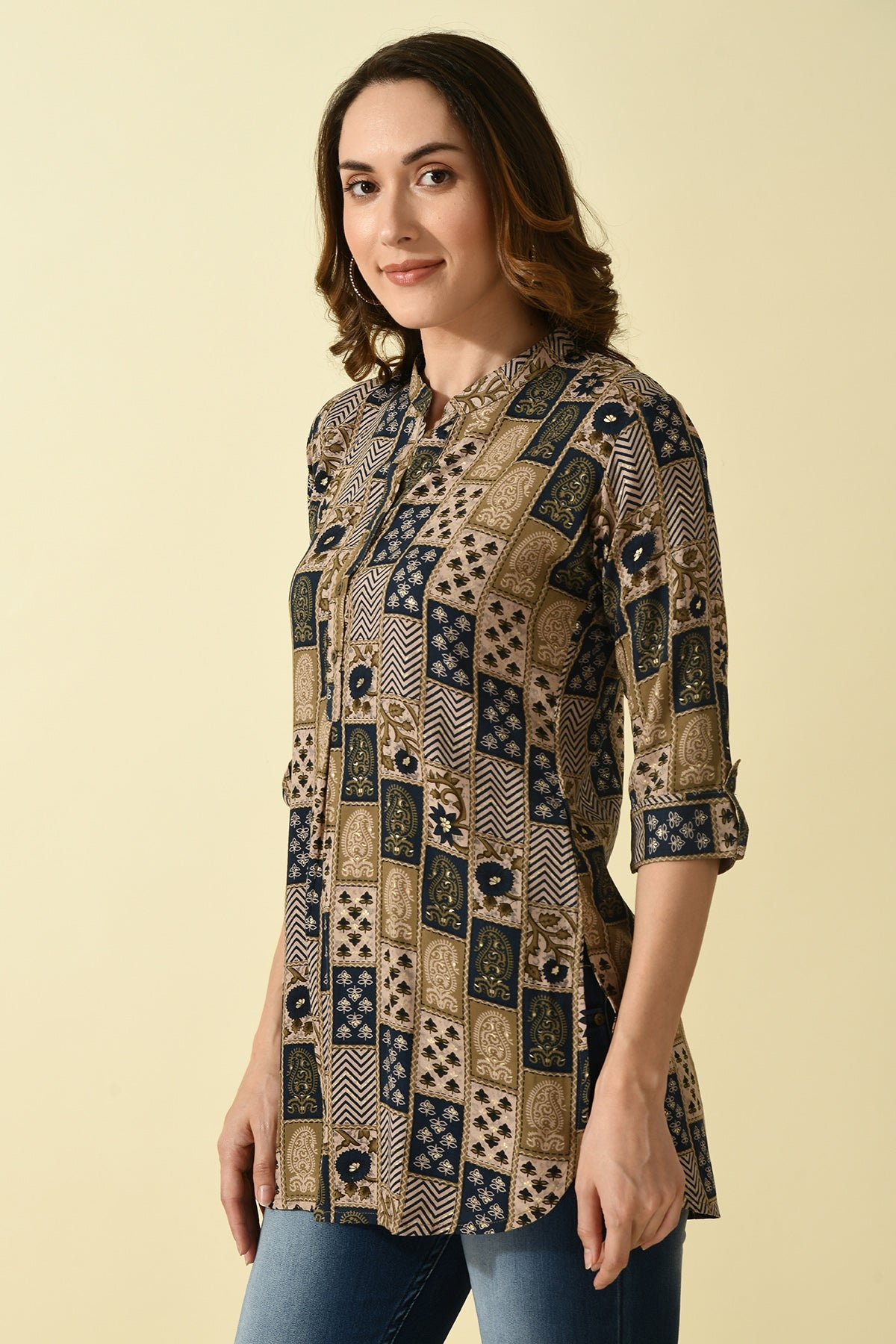 Multi Printed Straight Top