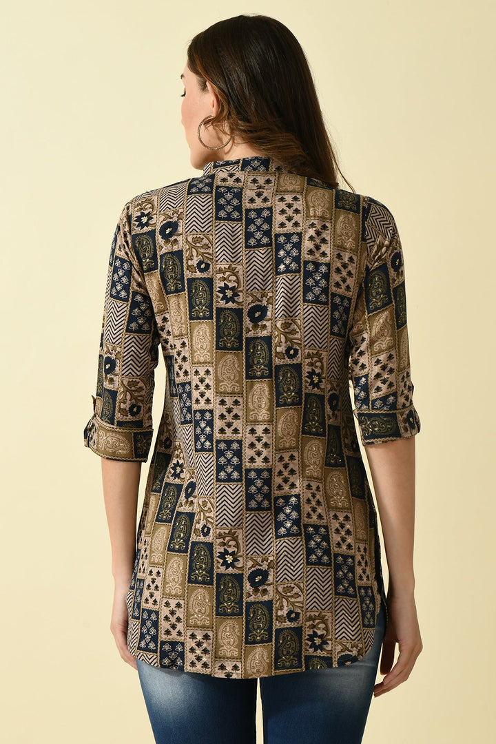Multi Printed Straight Top