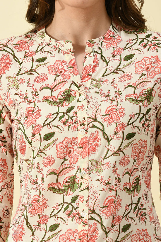 Cream Printed Kurta