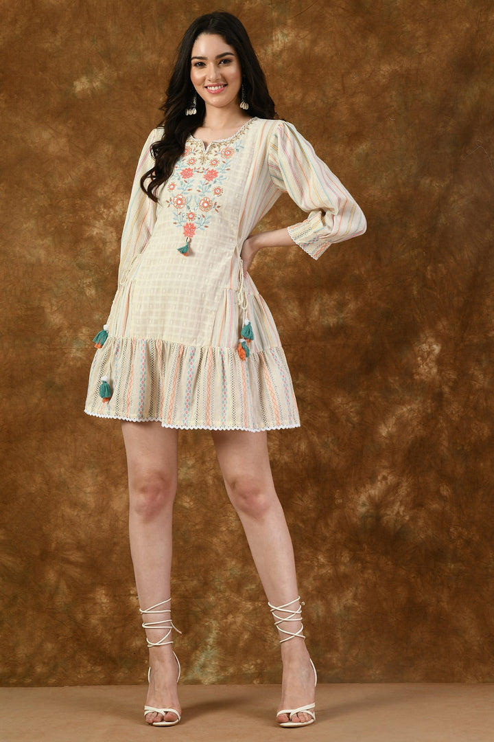 Multi Yoke Printed Dress