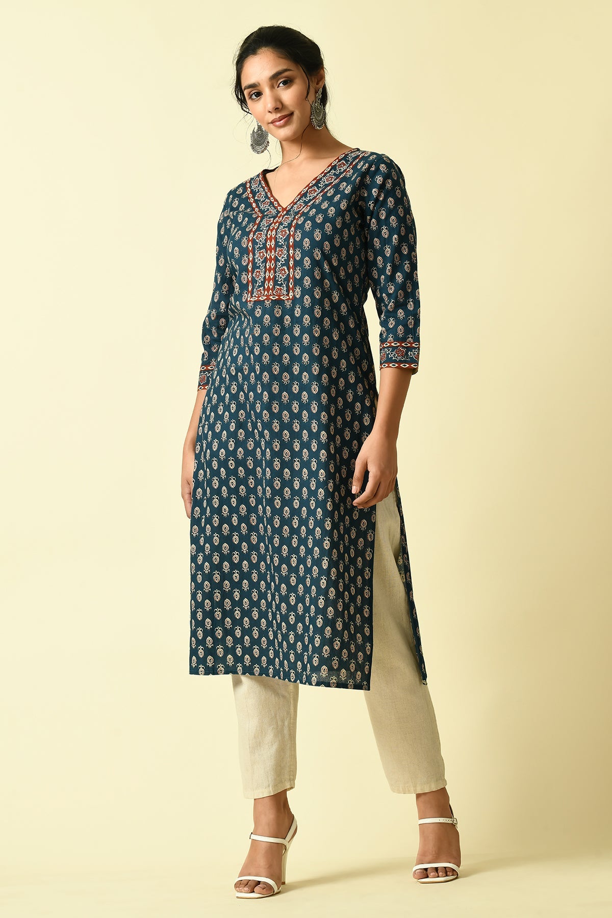 Blue Printed Kurta