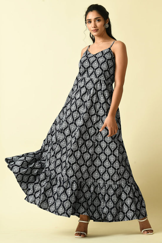 Blue Printed Dress