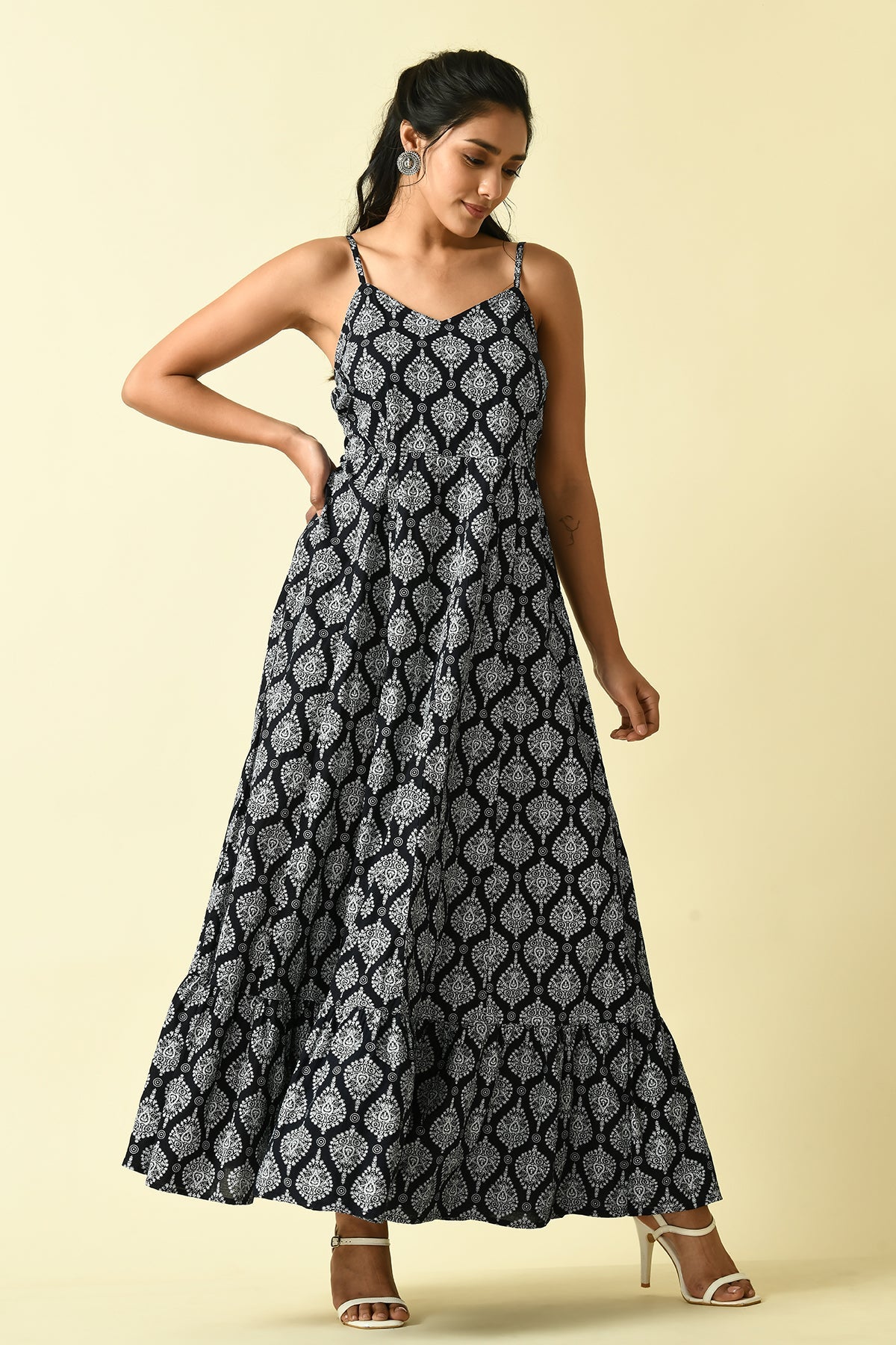 Blue Printed Dress
