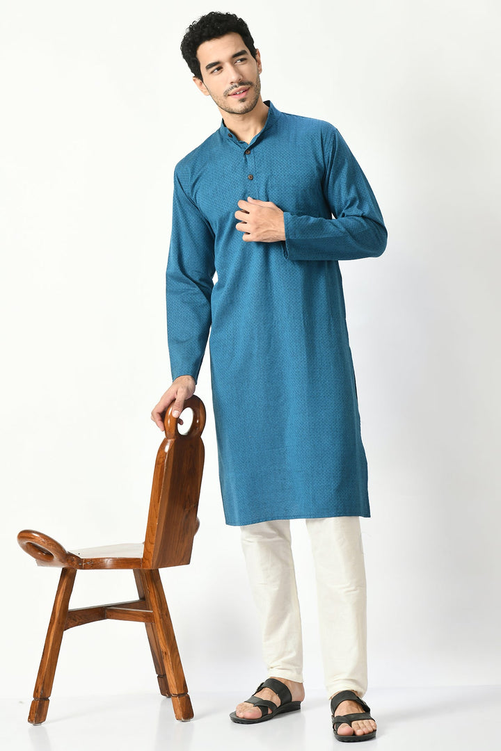 Blue  Fit Long Kurta