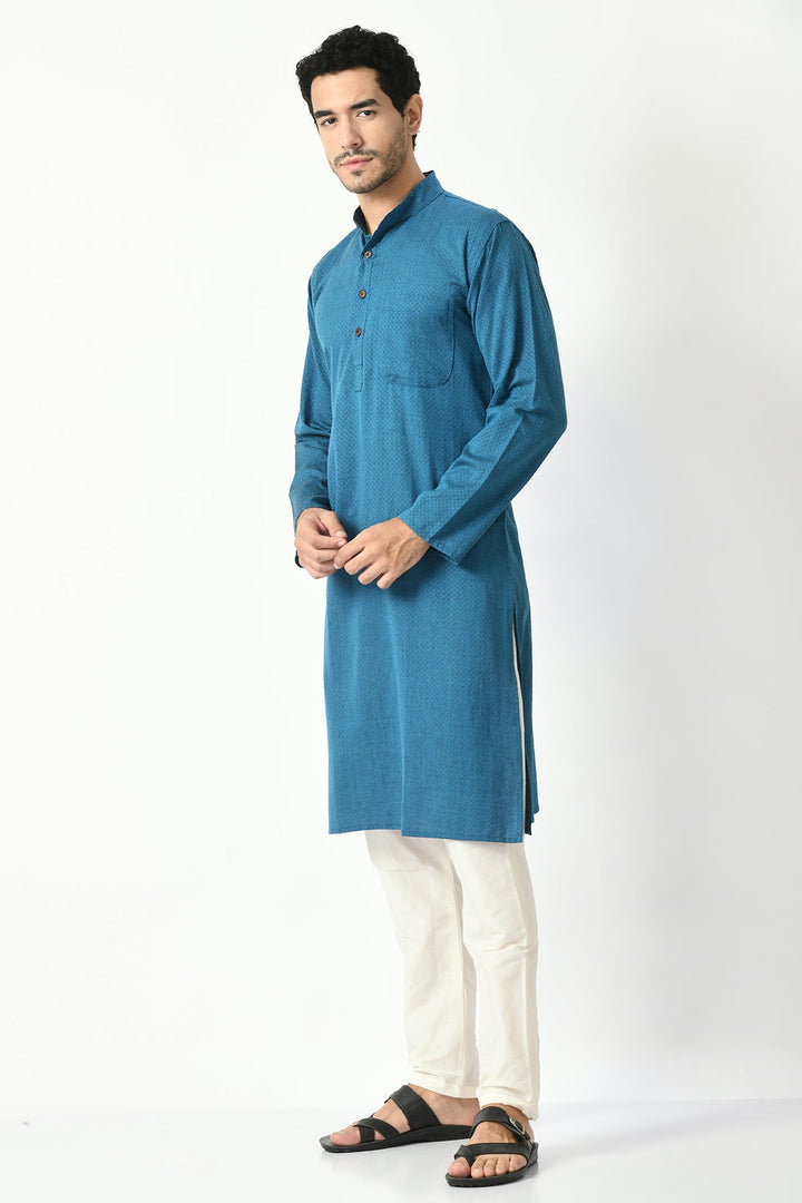 Blue  Fit Long Kurta