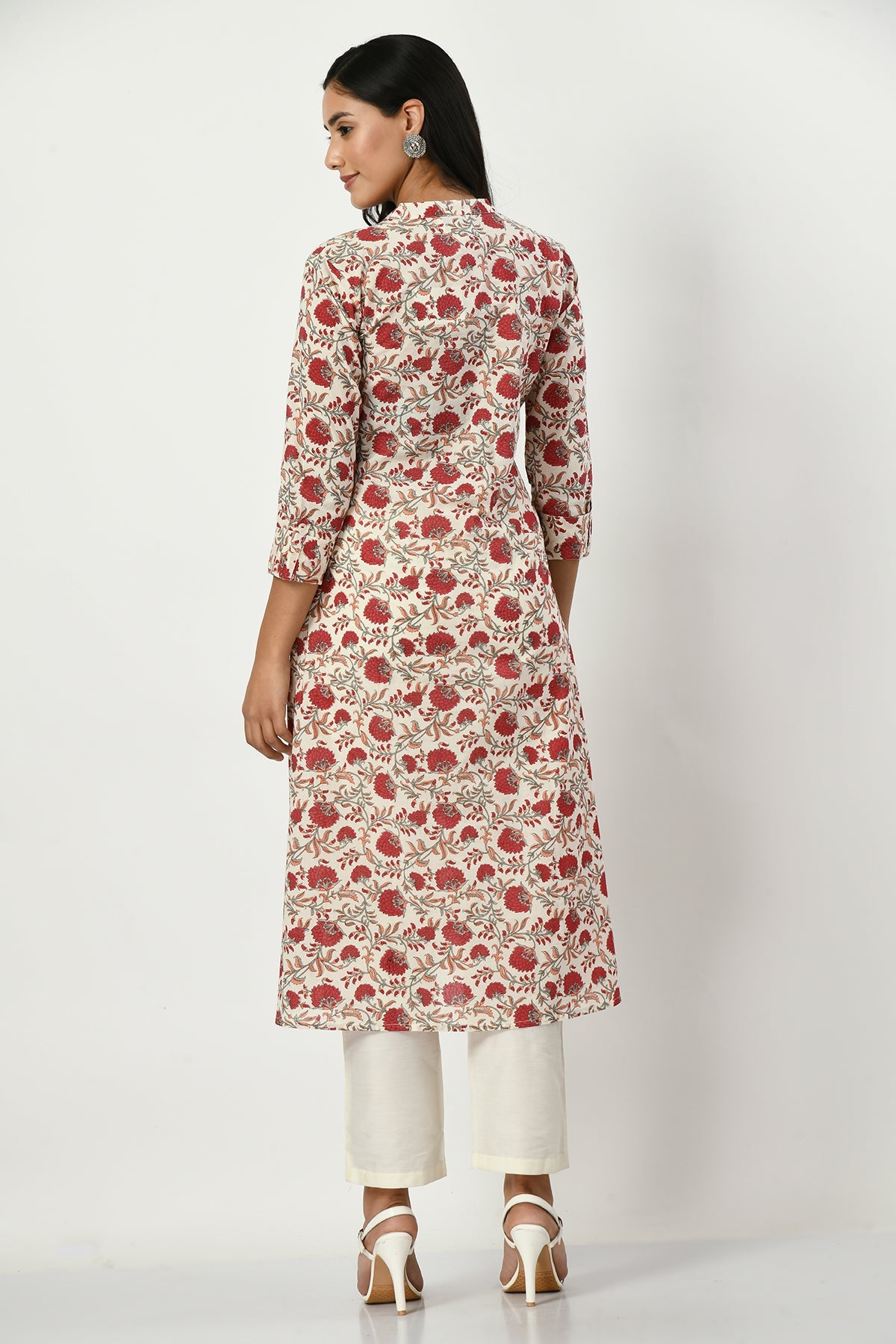 Cream Printed Kurta