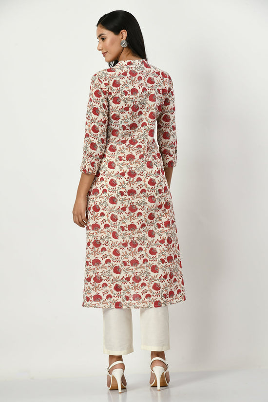 Cream Printed Kurta